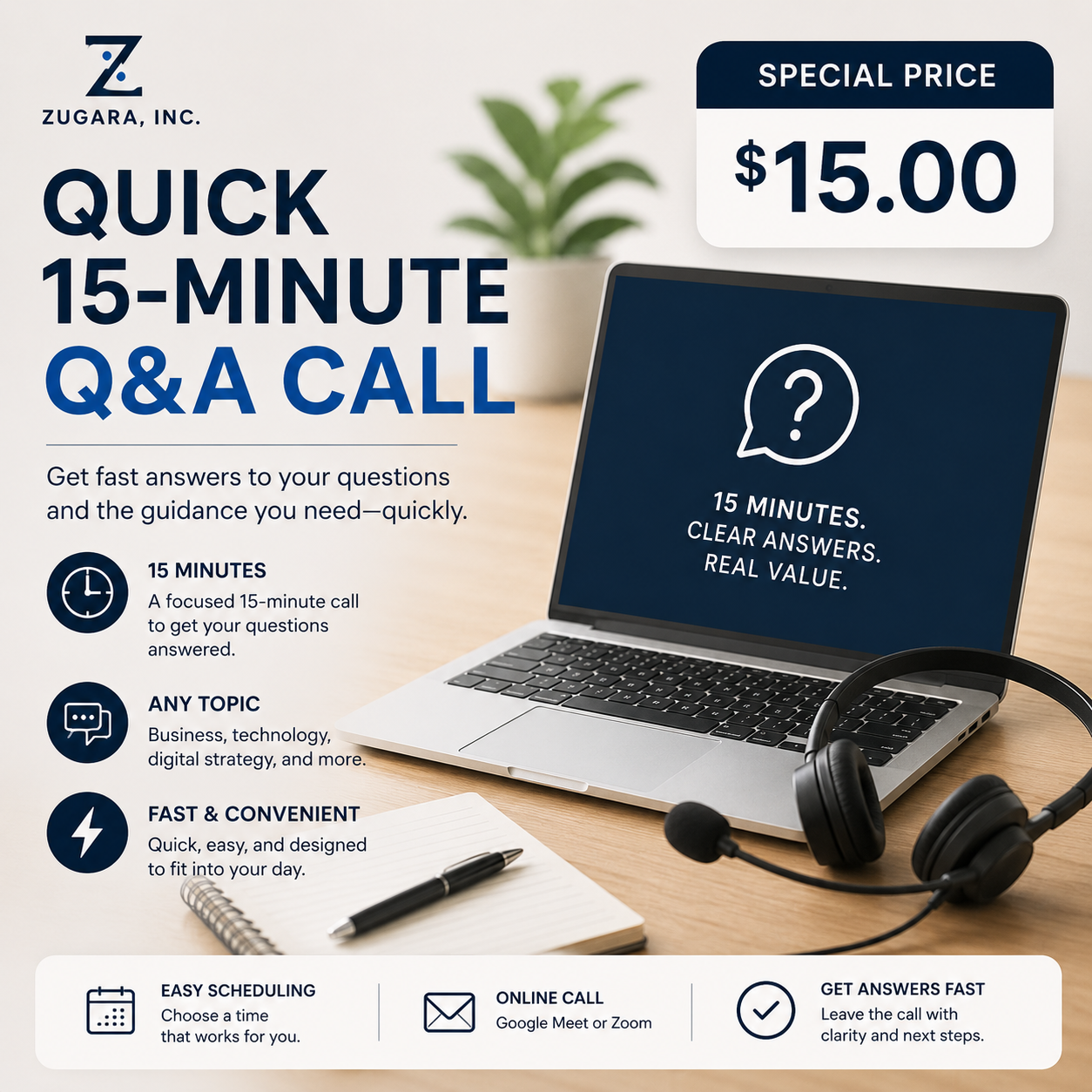 Quick 15-Minute Q&A Call